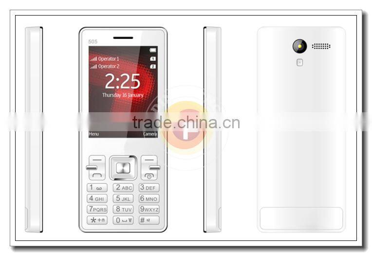 Best Selling 2.8INCH Dual SIM Card Quad Band GPRS GSM Camera Telefonos Celulares A505