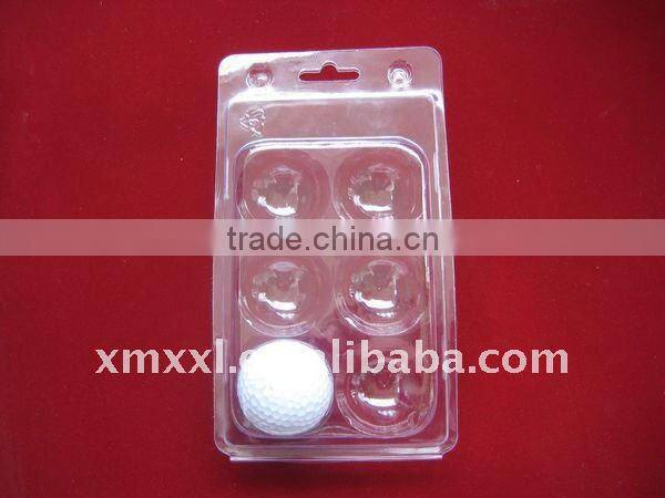 6 unit clear golf ball packaging