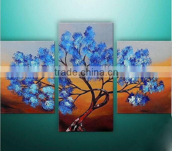 Handpainted Modern Flower oil painting 5 panels Wall Art 57087