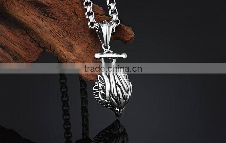 Newest fashion stainless steel casting and polish eagle pendant