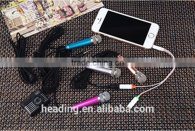 Factory wholesale handheld cell phone mini microphone for iphone and android phone