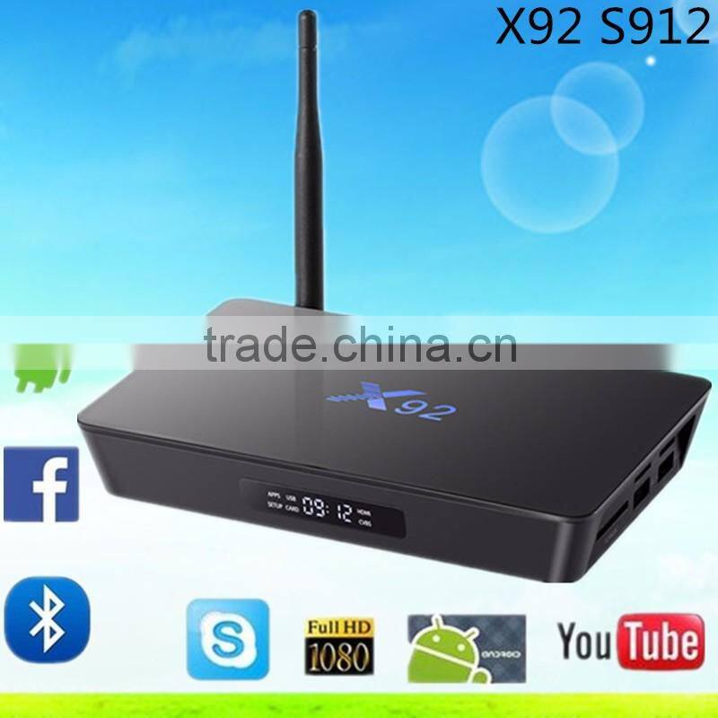 2017 Latest model 3GB RAM 16GB ROM 3Wechip supply excellent quality T96 PRO Amlogic S912 Octa core H96 pro 1000M Lan 4K android