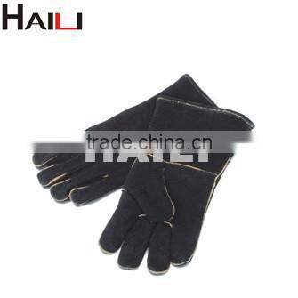 cow split Leather Double Palm Welding Gloves HL4001