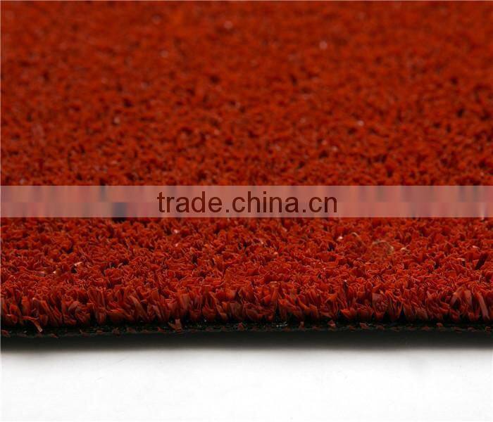Red color artificial grass baseketball flooring