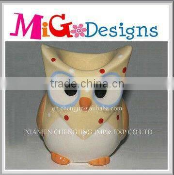 Owl Design Ceramic Lovely Egg Holder Gift