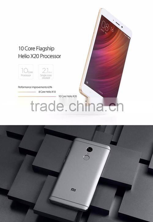Original Xiaomi Redmi Note 4 MTK Helio X 20 Deca Core Mobile Phone 5.5" 1920x1080 13MP Metal Body Fingerprint smart phone