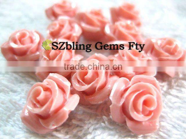 Wholesale gemstone craft synthetic turquoise carved flower beads for bracelet