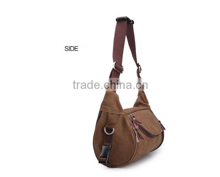 Male Canvas Waist Bag Outdoor Sport Single Shoulder Bag Casual Travel Bag