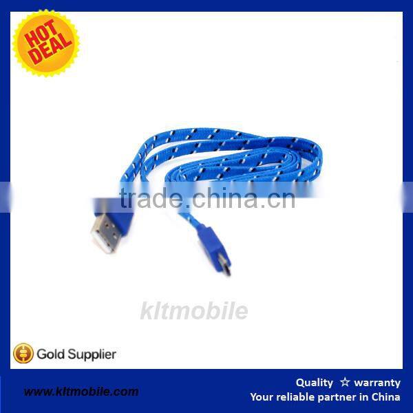Nylon usb cable Data for Galaxy Andriod Rapid Data Transfer & Charging Micro USB Cable