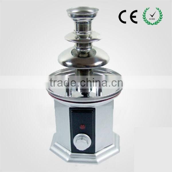 family use 3 tiers wholesale Mini chocolate fountain, china chocolate fountain stand