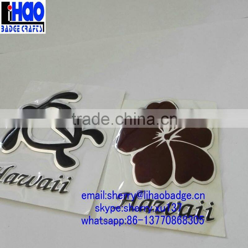 Tortoise shaped plastic sticker,3d pvc logo sticker