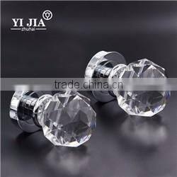 zinc alloy pink round glass pull knob door lock