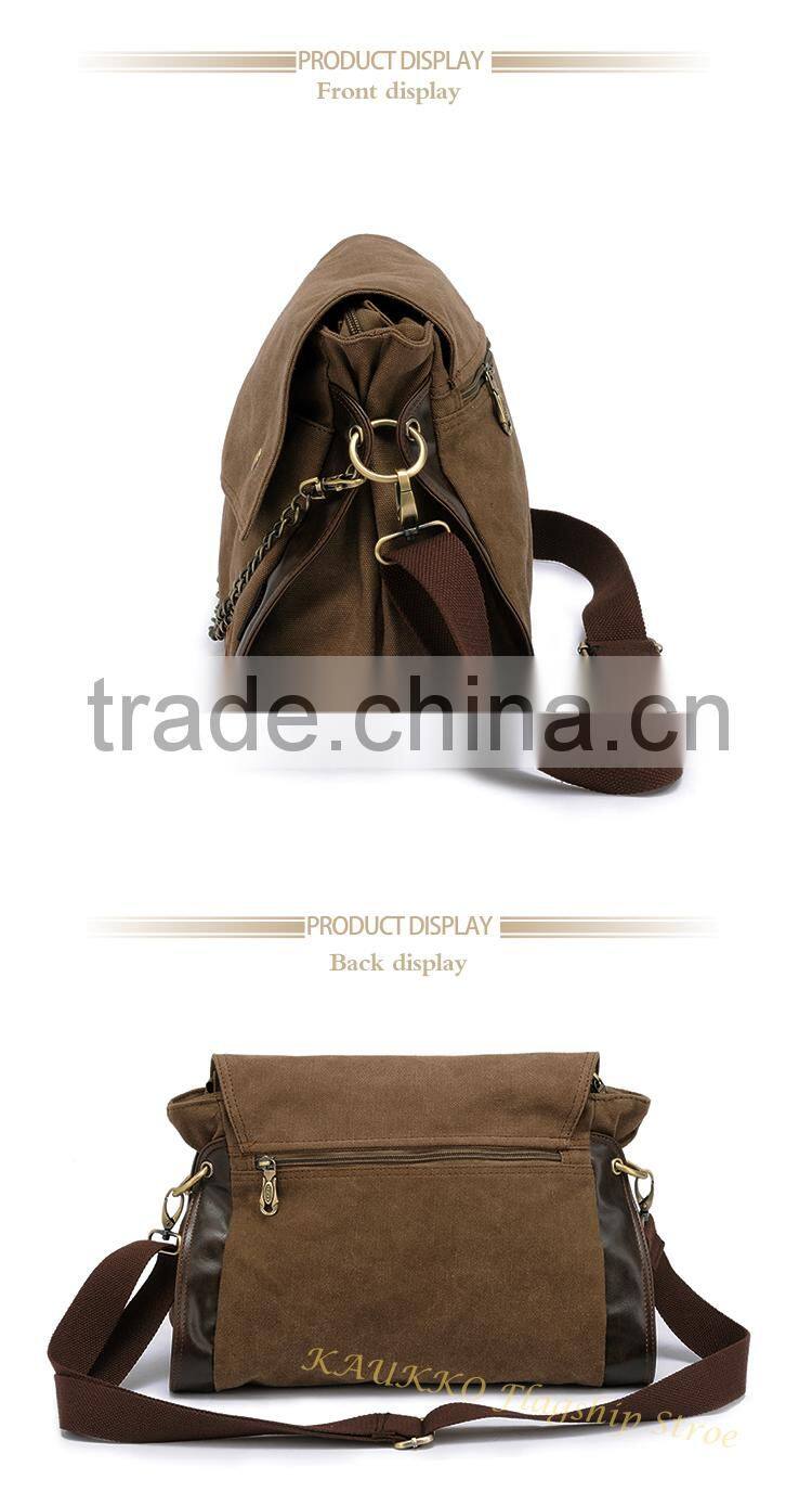 16 OZ Canvas High Density of Customize Messenger Bag For Lady Messenger Bag Women and Men Bag Wholesale
