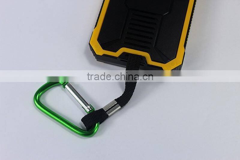 Hot selling waterproof portable 10000mah solar power bank