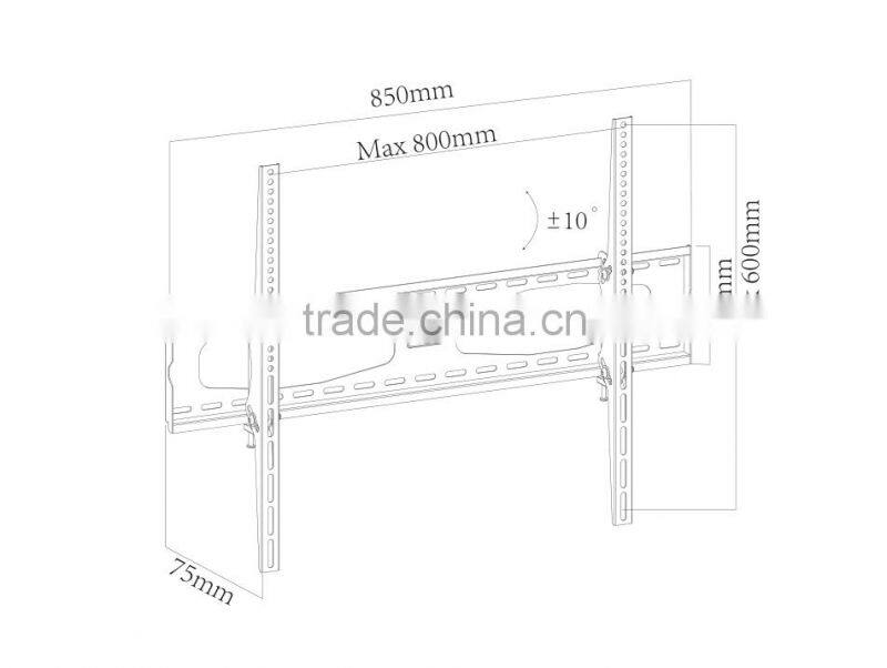 Flexible mounting bracket for 42"-85", Cold Rolled Steel lcd tv wall bracket