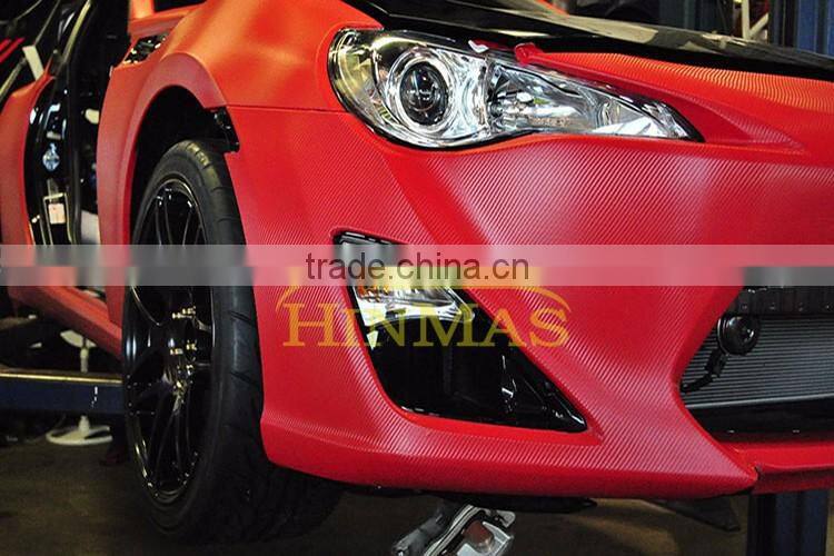 Air bubble free 3d 0.18mm 3d Carbon Fiber Heat Resistant car Wrap