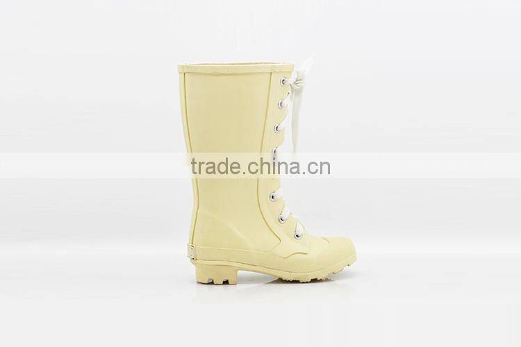 2016 Top quality Cheap 100% Natural Rubber nylon rain boots