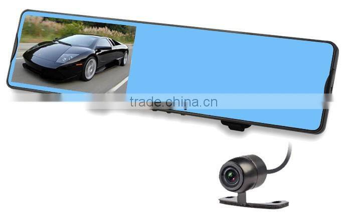 168P FHD 1080P Dual lens Rearview Mirror Car dash cam Universal OBD2 car DVR