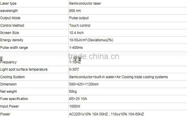 2016 high power effective laser 808nm hair removal machine laser removal