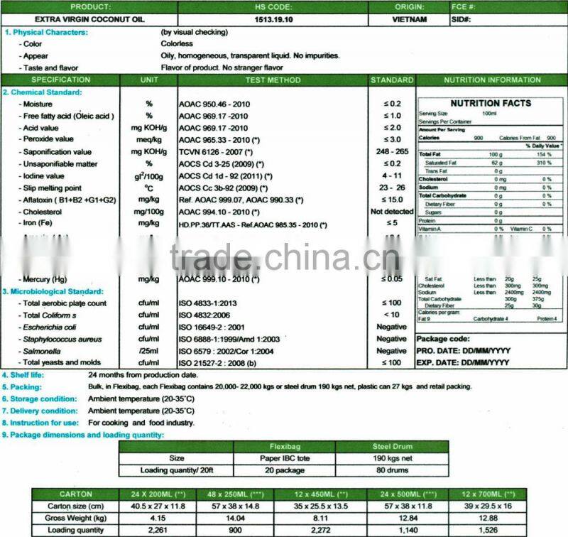 Extra Virgin Coconut Oil 30L