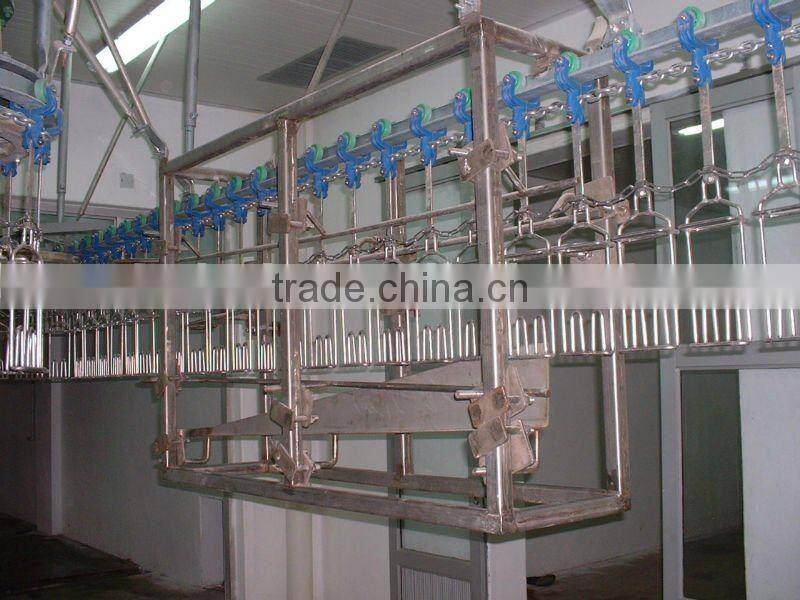 Chicken slaughtering line overhead conveyor