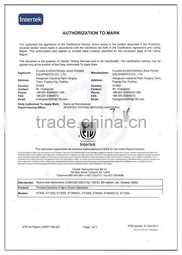 Portable power mini generator set