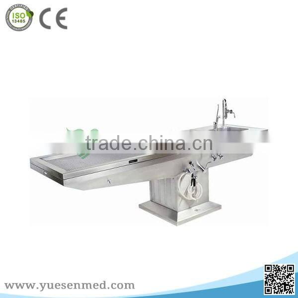 Stainless steel autopsy table mortuary equipment