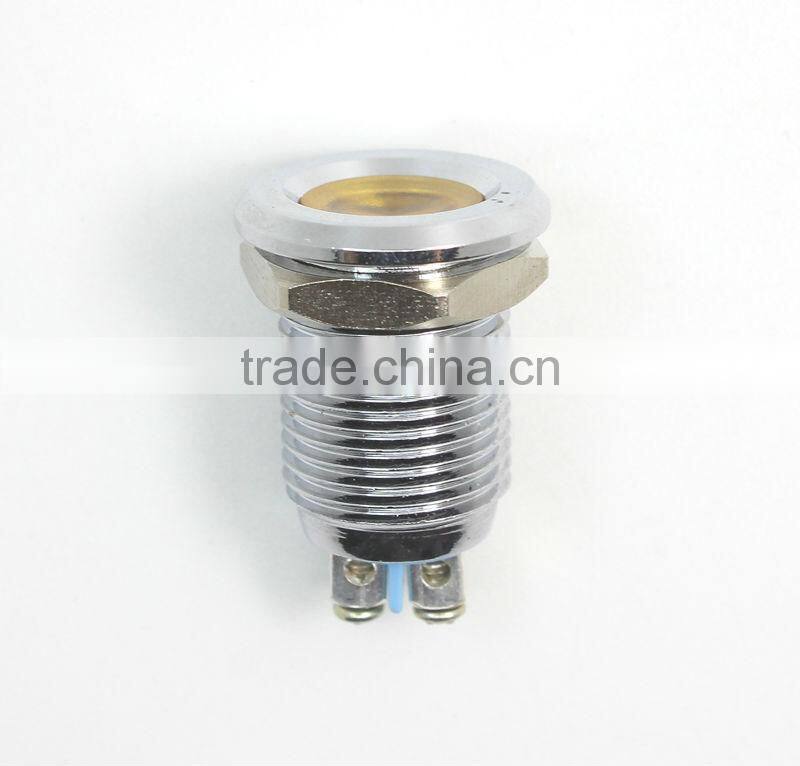 12mm metal 24 volt led indicator lights GQ12CS-D