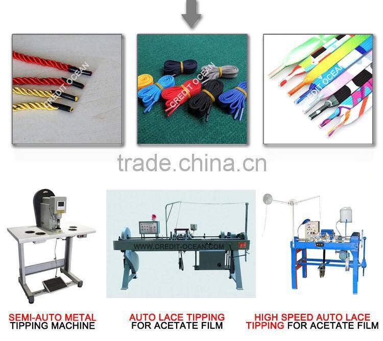 Semi-automatic shoe lace tipping machine