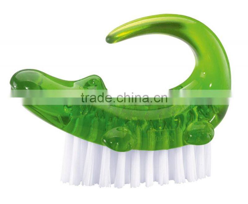 Greenwell 1 DUNDEE Nailbrush, transparent green