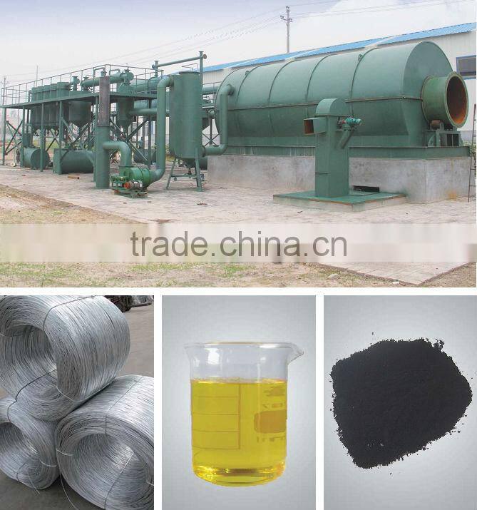 Automatic China truck tire to diesel oil recycling machine