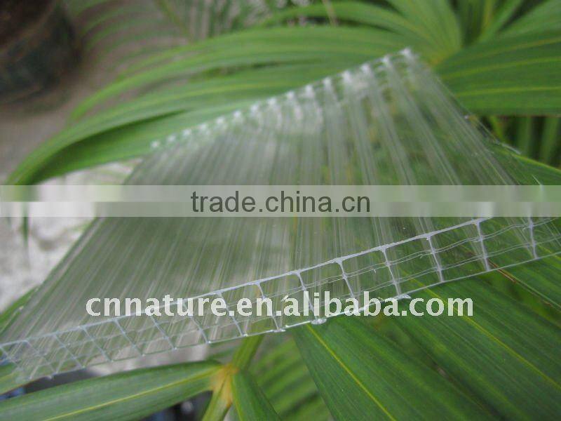 Roofing transparent hollow sheet