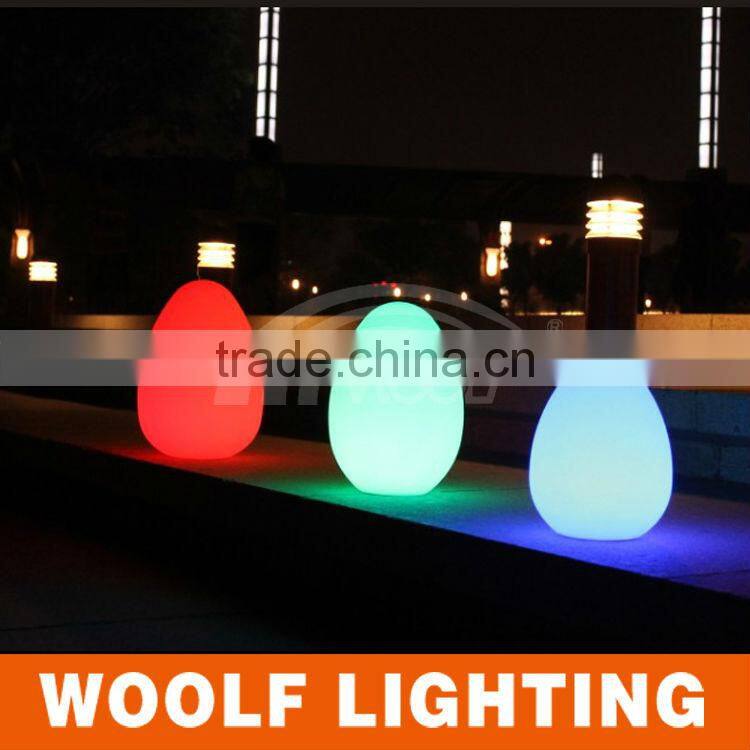 PE Plastic rechargeable 16 colors RGB waterproof LED peach light