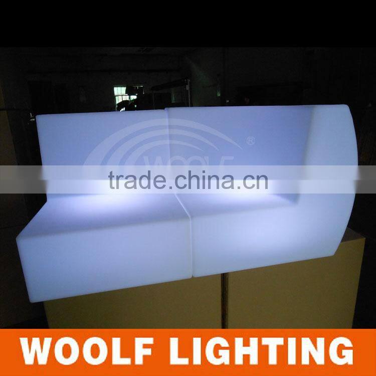 Single Corner and Straight LED Color Light Up Sofa