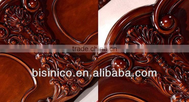 Luxury French style hand carved wooden living room double bed