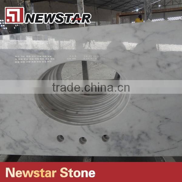 Polished Top Quality White Marble Countertop Bianco Carrara Marble