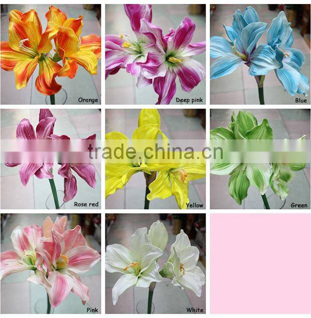 Realistic PU artificial clivia flowers for wedding decoration