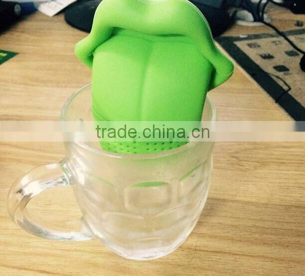 FDA Silicone Big Tongue Shape Tea Filters Strainers