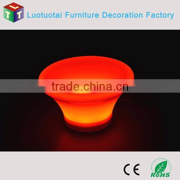 Manufacturer PE LED small fruit tray with remote control 16 mix changeable colors Die24.3*H14CM