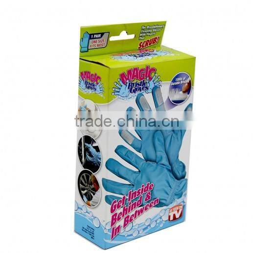 Revolutionary Cleaning Gloves with Fingers Scrub Magic Bristle Cleaning Gloves