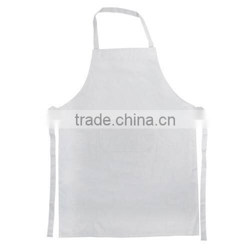 Cotton simple kitchen apron with front pocket