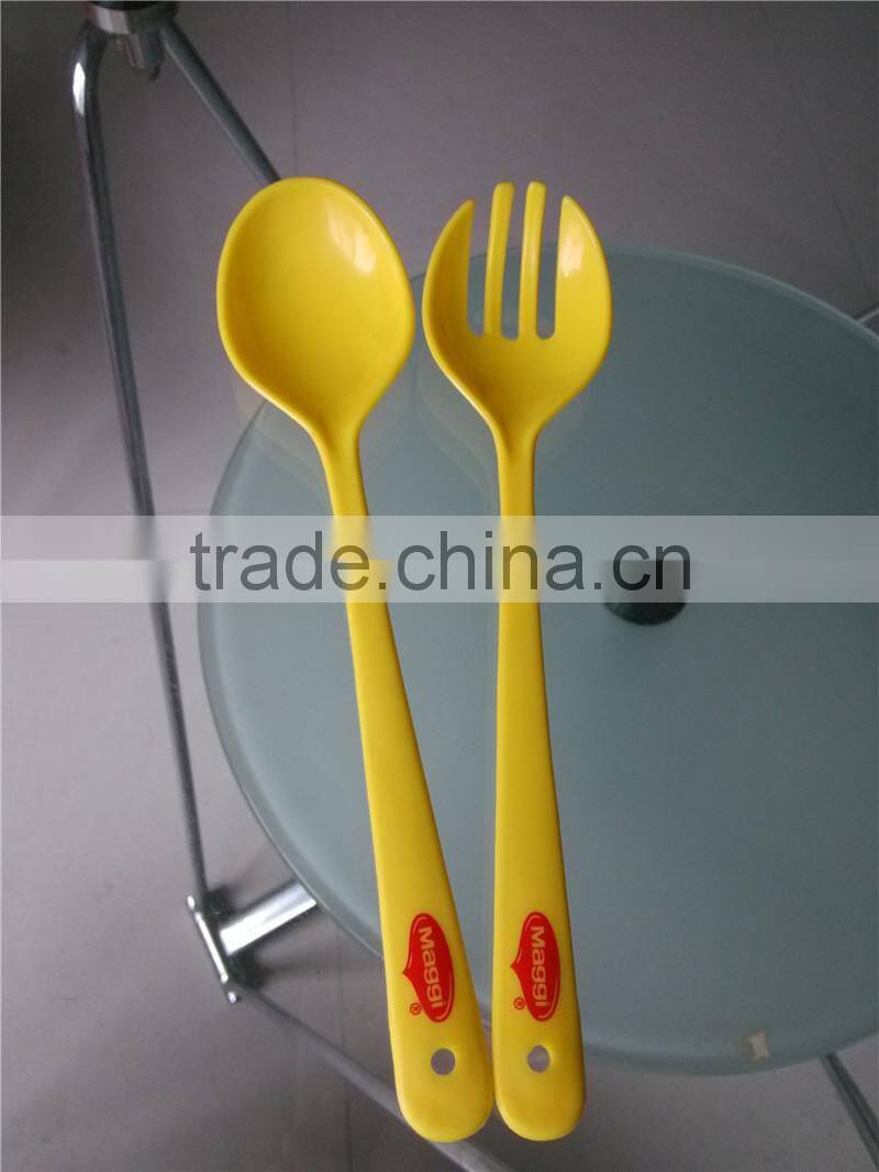 Salad Fork and Spoon , Plastic Pasta Fork and Spoon Set , Spaghetti food fork