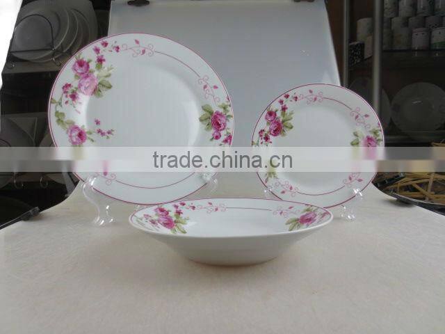 18 pcs porcelain decal dinner set