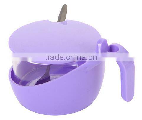 New Arrival Colorful With Cover Spoon Plastic Soy Saucet Condiment