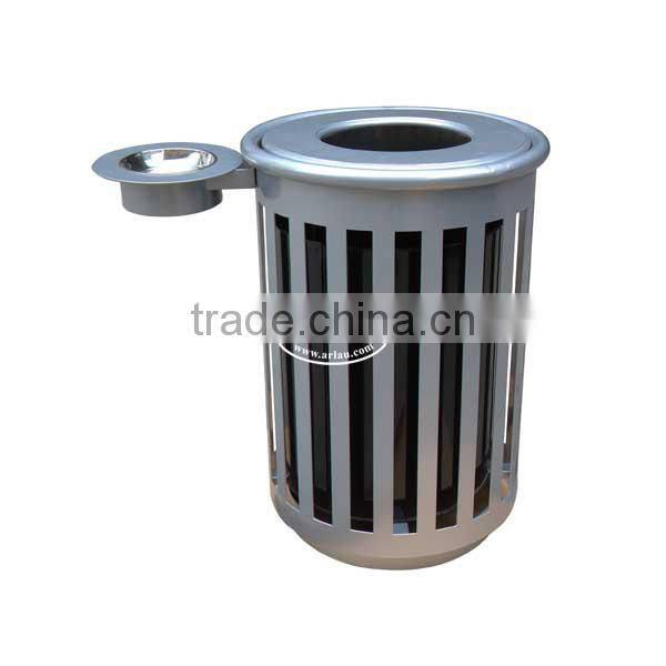 Arlau outdoor park galvanized steel garbage bin