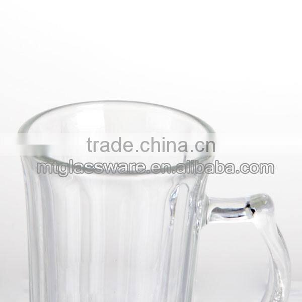 Good quality machinemade beer glass,beer glass with handle