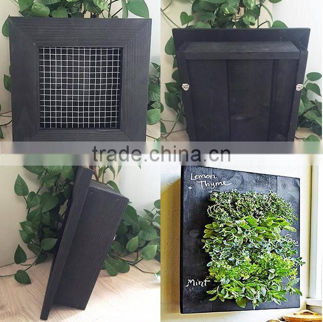 wall-mounted wooden flower pot wooden flower box outdoor wall deco