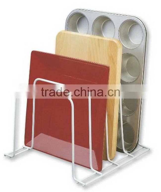 High Quality Wire Pot Lid Cutting Board Rack Organizer