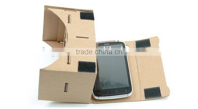 37MM Big Lens Google Cardboard V2.0 VR Box Cardboard 3D Glasses with headwrap