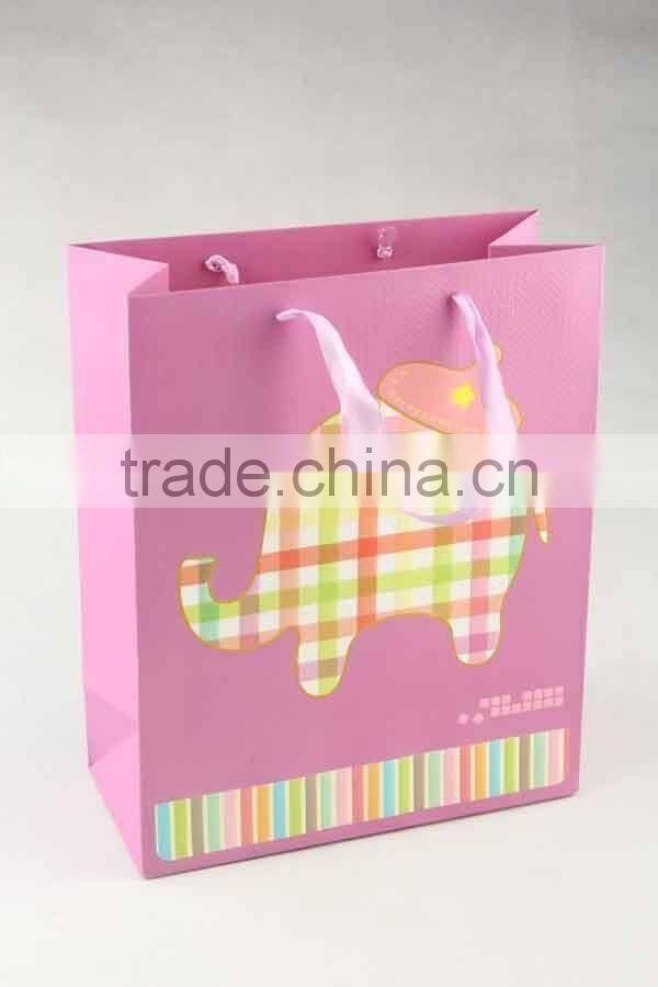 Shopping Paper Bag with animal pattern/Foldable Printed Gift Bag